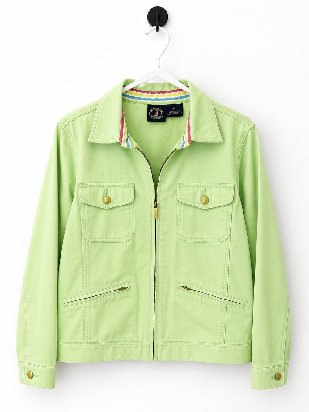 Lighthouse Apparel Lime Green Cotton Utility Jacket Size M